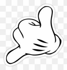Shaka Hand - Mickey Mouse Hang Loose Hand Emoji,Shaka Emoji