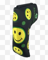 2d Parsaver Deluxe Putter Cover - Smiley Black Smartphone Emoji