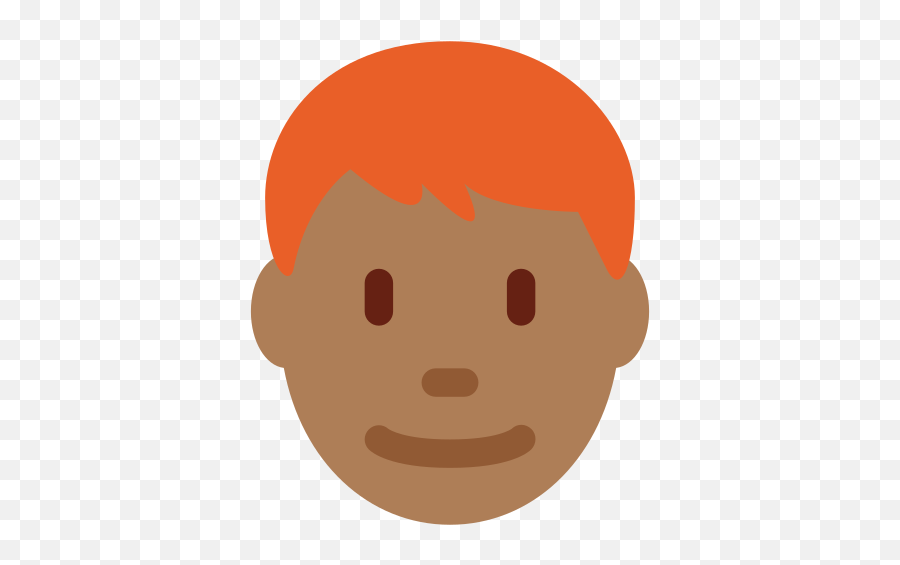 U200d Man Medium - Dark Skin Tone Red Hair Emoji Happy,Twemoji