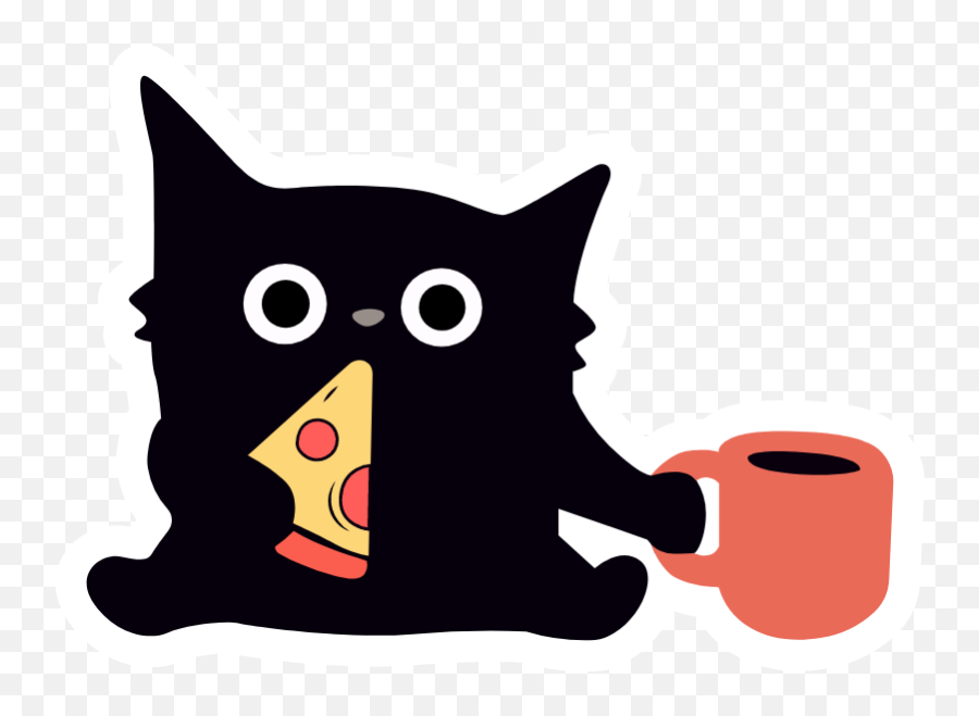 Pin On Cat Stickers - Mug Emoji,Blacky Emoticons
