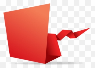Red Origami Paper Banner - Banners Png Emoji
