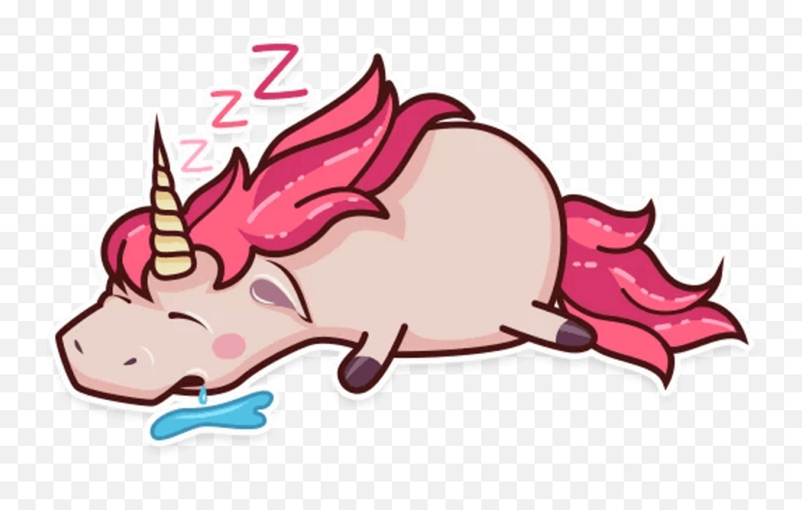 Tambler Pink Zzz Unicorn Sleep Kawaii Mood - Unicorn Sleeping Png Emoji,Where Is The Zzz Emoji