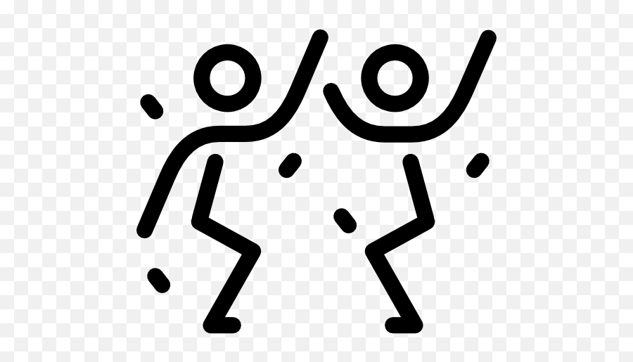 Disco Dance Stick Man Dancers Party People Icon - Transparent Background Dancing Stickman Emoji,Dancing Man Emoticon Text