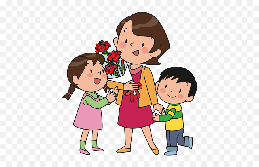 Mother And Children - Mother And Children Clipart Emoji,Emoticons Giving The Finger