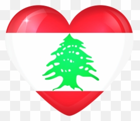 Lebanon Flag Heart Clipart - Independence Day Lebanese Emoji