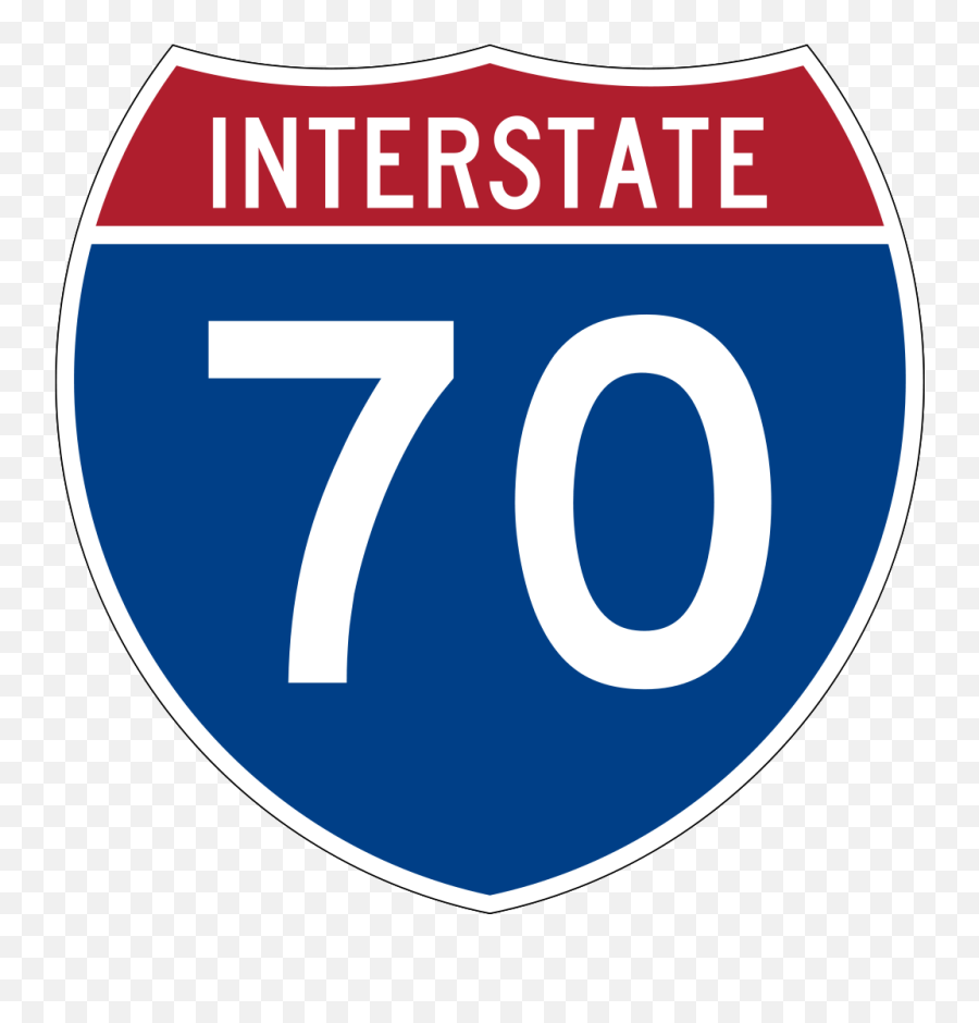 I - Interstate 70 Sign Emoji,Road Trip Emoji