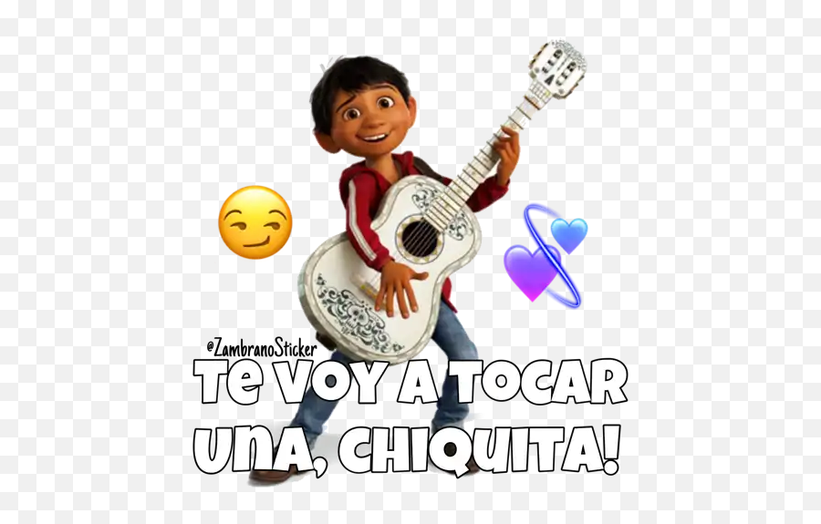 Cocodisney Pixar Stickers For Whatsapp - Miguel Coco Emoji,Acoustic Guitar Emoji
