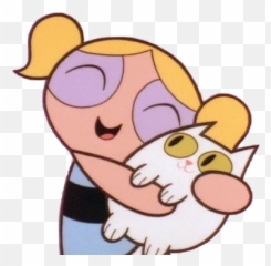 Puff Girl Girlpower Power Powerpuffgirls Freetoedit - Powerpuff Girls Bubbles Hugging A Dog Emoji,Puff Emoji