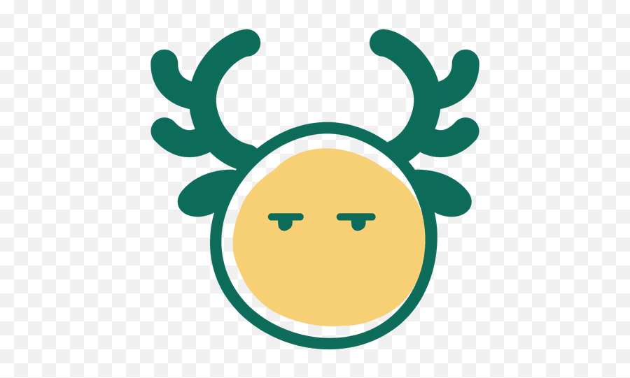 Bored Antlers Face Emoticon 32 - Emoticono Con Cuernos Emoji,Frustrated Emoticon
