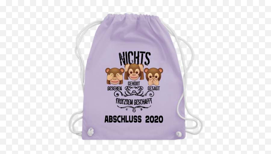 Abi U0026 Abschluss 3 Affen Emojis Abschluss 2019 Turnbeutel Pastell Lila Unisize - Bag,Oktoberfest In Emojis