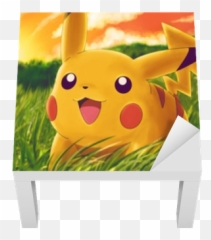 Pikachu Lack Table Veneer U2022 Pixers - We Live To Change Pokemon 3d Emoji,Pikachu Emoticon