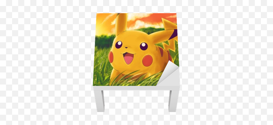 Pikachu Lack Table Veneer U2022 Pixers - We Live To Change Pokemon 3d Emoji,Pikachu Emoticon