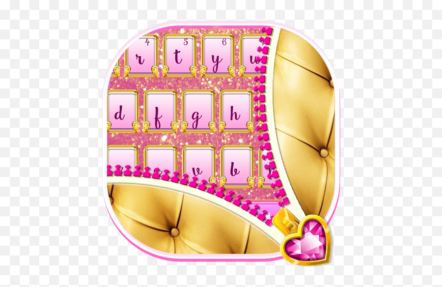 Pink Gold Zipper Keyboard U2013 Rakendused Google Plays - Girly Emoji,Cx Emoji