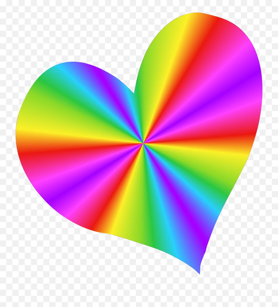Rainbow Love Hearts Color - Rainbow Love Heart Clipart Emoji,Rainbow Heart Emoji Twitter