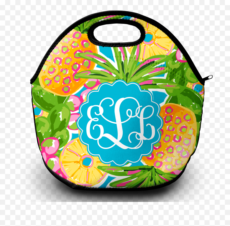 Monogram Lunch Bag Pineapple Paradise - Lunch Emoji,Emoji Lunch Box