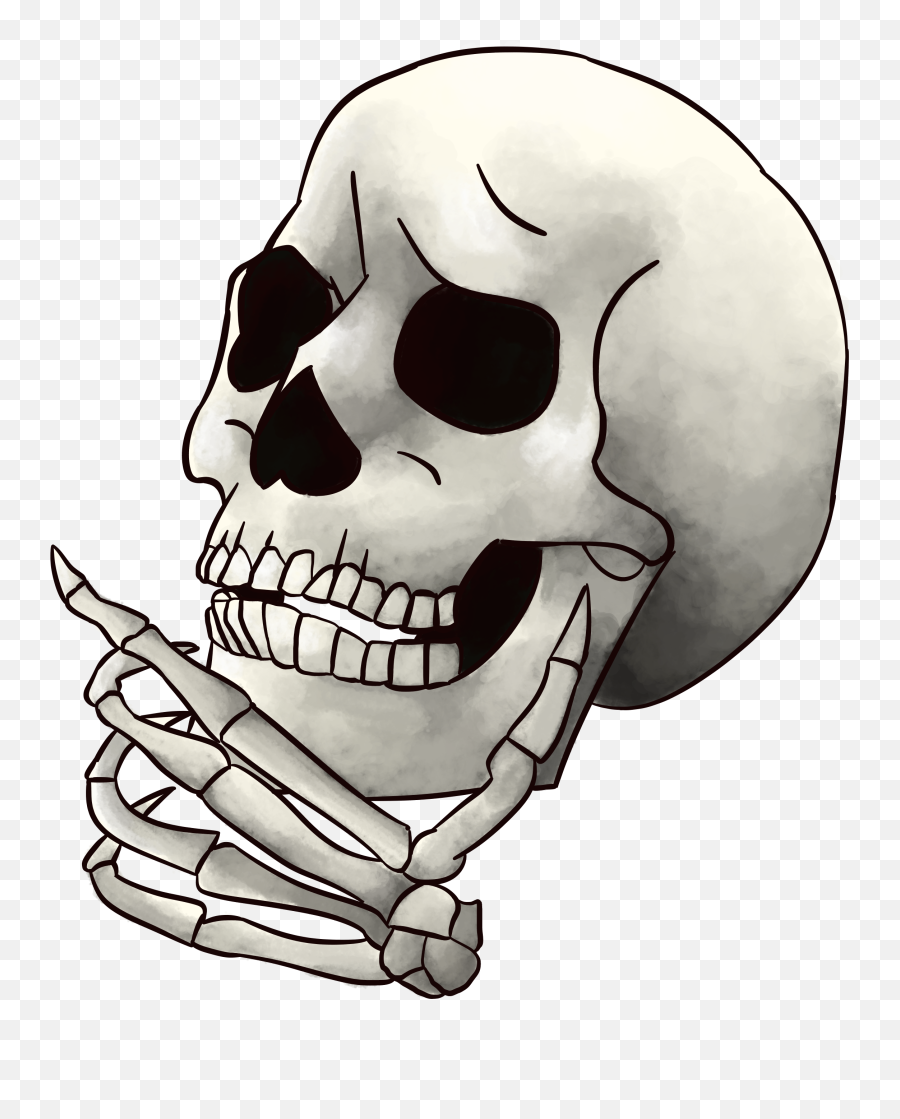 Thinking With Bones - Skeleton Emoji,Skeleton Emoji