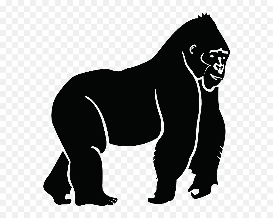 136 Ape Free Clipart - Gorilla Clipart Black Emoji,Ape Emoji