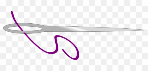 Free Sewing Needle Vectors - With Purple Thread Emoji