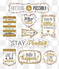 Confetti Positive Sayings Accents - Teacher Created Resources Confetti Positive Accents Emoji,Emoji Level 109