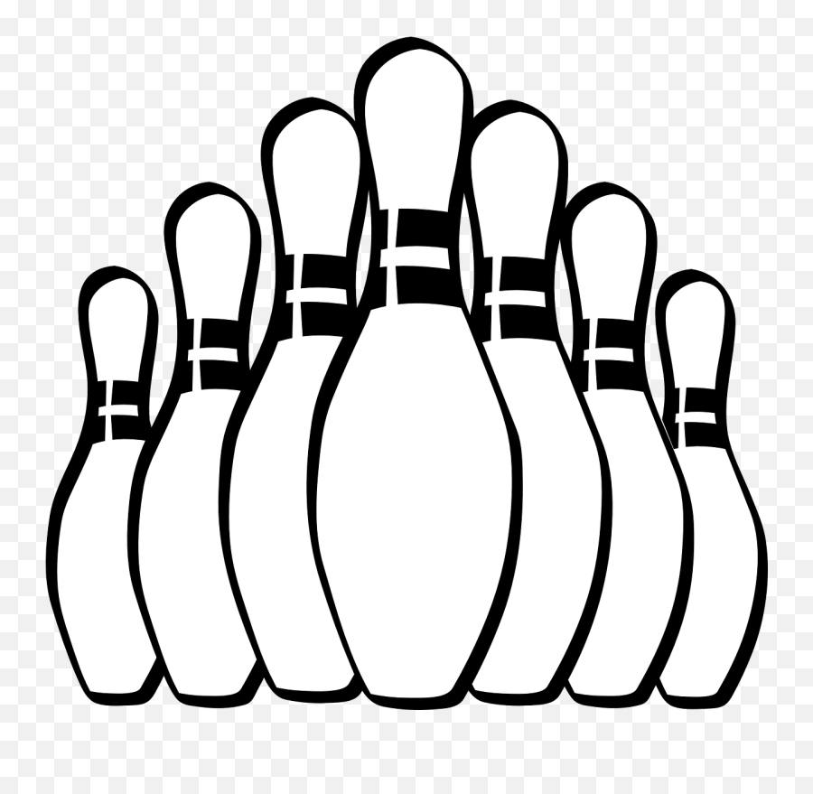 Pins Sport Bowling Skittles Free Vector - Bowling Pin Clipart Emoji,Push Pins And Needles Emoji