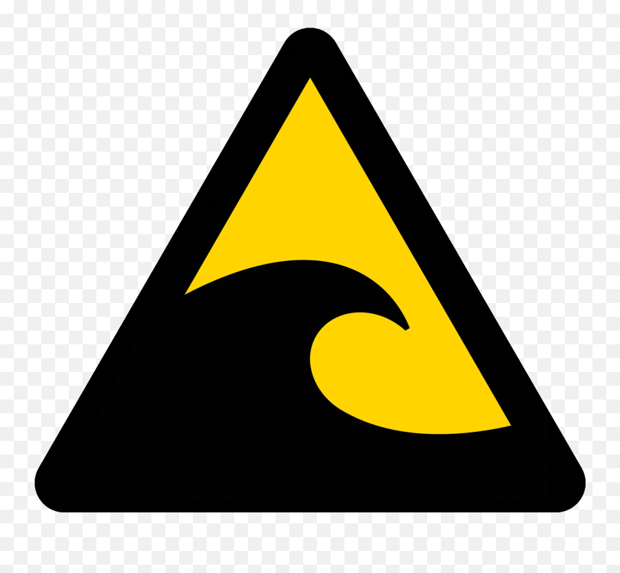 Waves Clipart Huge Wave Waves Huge - Tsunami Warning Sign Png Emoji,Swirl Wave Triangle Emoji