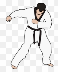 Fighter Drawing Karate Transparent Png Clipart Free - Taekwondo Clipart Gif Emoji,Karate Emojis