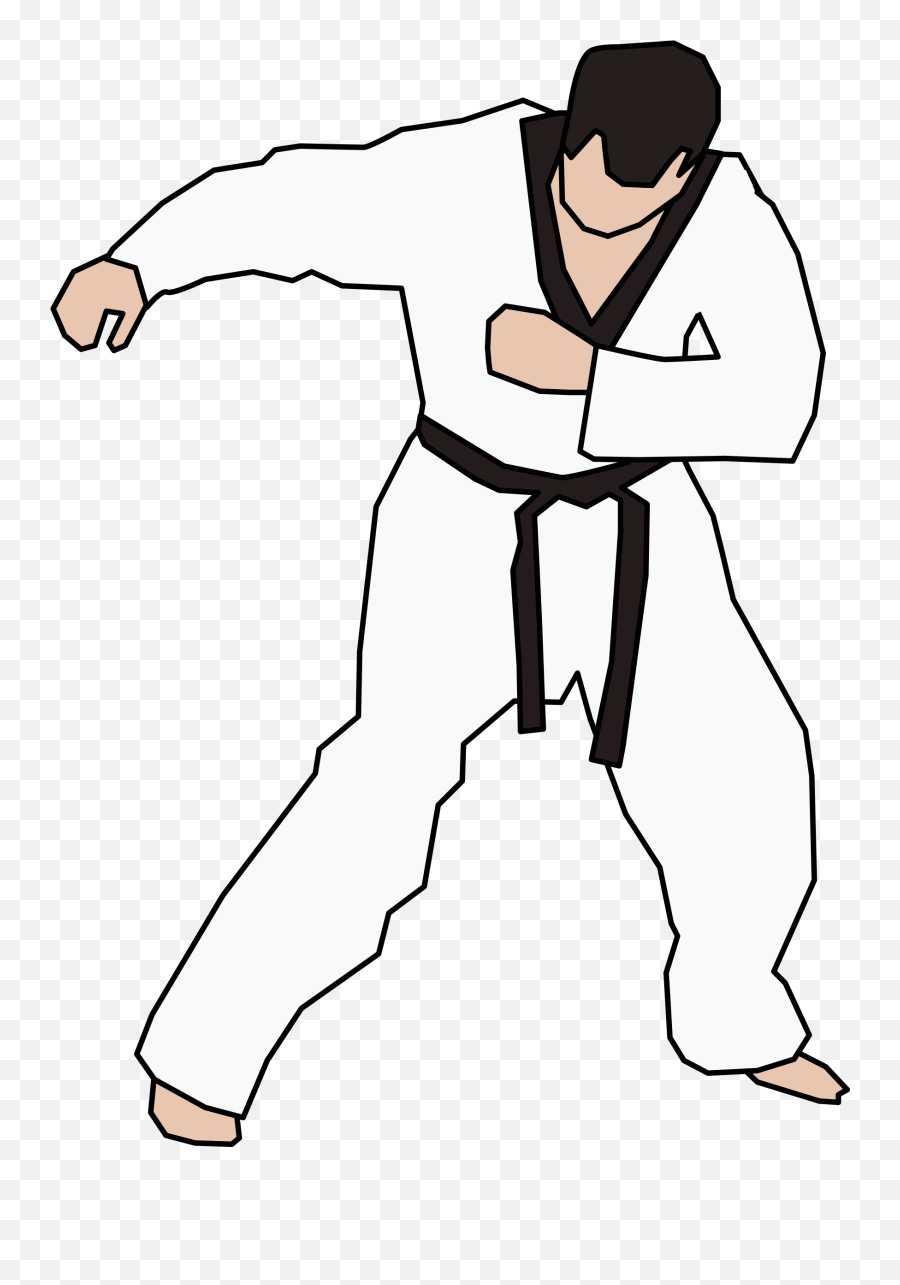 Fighter Drawing Karate Transparent Png Clipart Free - Taekwondo Clipart Gif Emoji,Karate Emojis