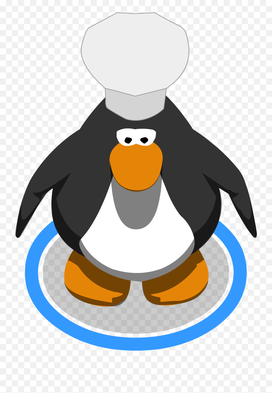 Chef Hat Ingame Clipart - Club Penguin Black Penguin Emoji,Chef Hat Emoji