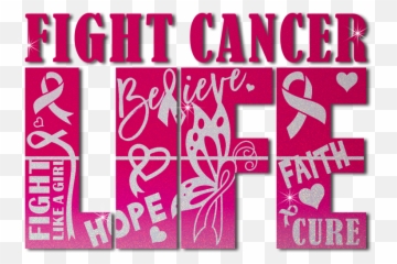 Breast Cancer Transfer Love Hope and Courage - CSTOWN Lilac Emoji