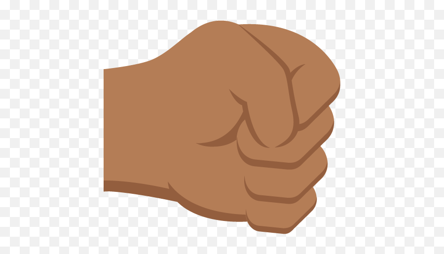 Right Facing Fist Medium Dark Skin Tone Emoji Emoticon - Fist Facing Right,Brown Fist Emoji