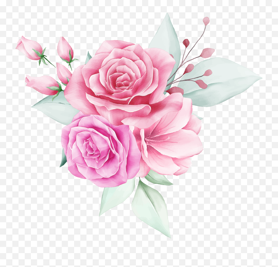 Ftestickers Watercolor Flowers Roses Boquet Aesthetic - Vector Graphics Emoji,Boquet Emoji