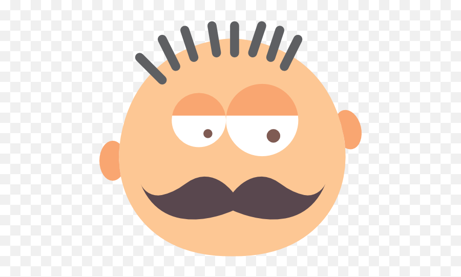 Man Moustache Face Interface Emoticon Manly People Icon - Icon Emoji,Emoticon Man