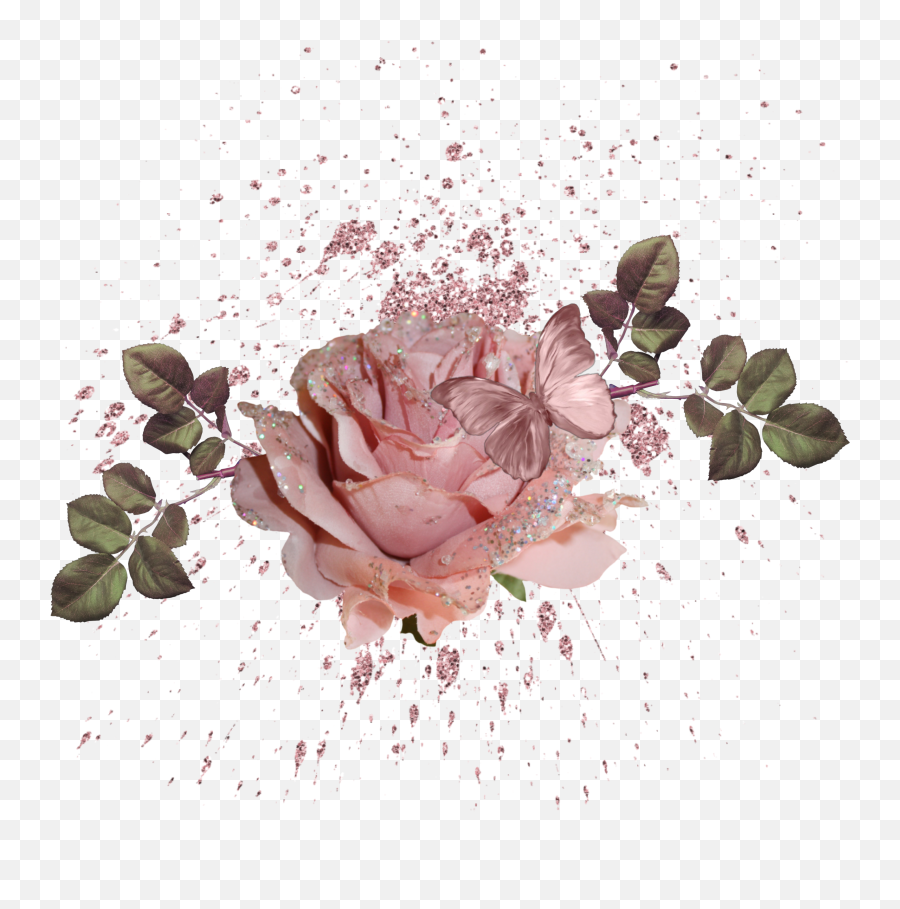 Freetoedit Mashup Pink Glitter Thorn - Garden Roses Emoji,Thorn Emoji