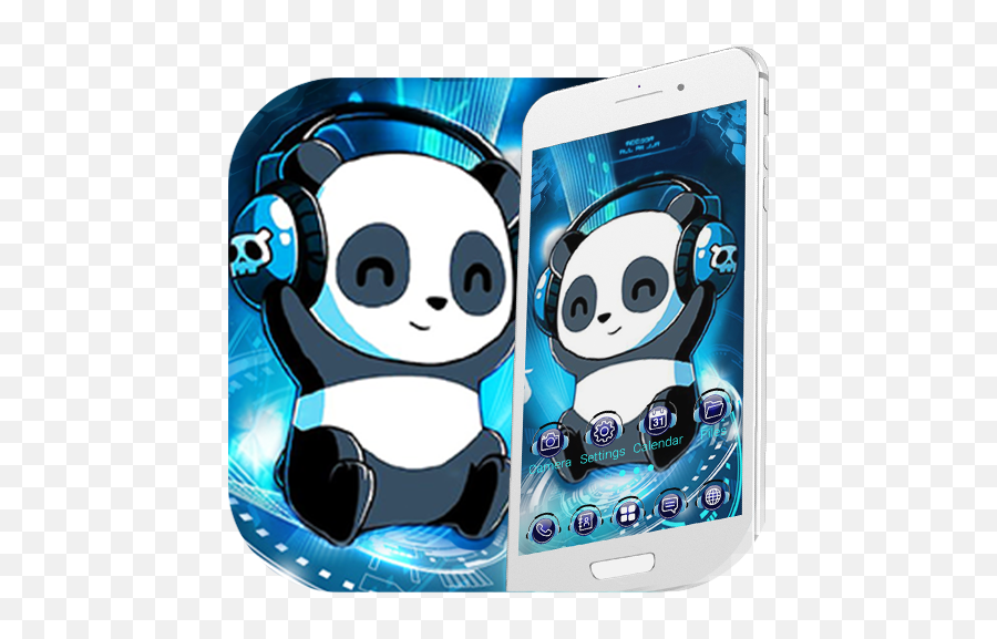 Music Tech Panda Launcher Theme Live Hd Wallpapers - Fondo De Pantalla Imagenes De Pandas Animados Emoji,Nude Emoji