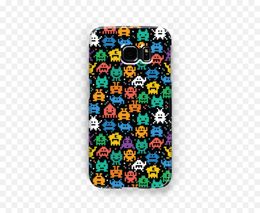 Pixelated Emoji Monster Pattern Illustration By Gordon White - Smartphone,How To Get Emojis On Galaxy S4