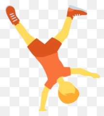 Person Cartwheeling Emoji - Woman Transparent