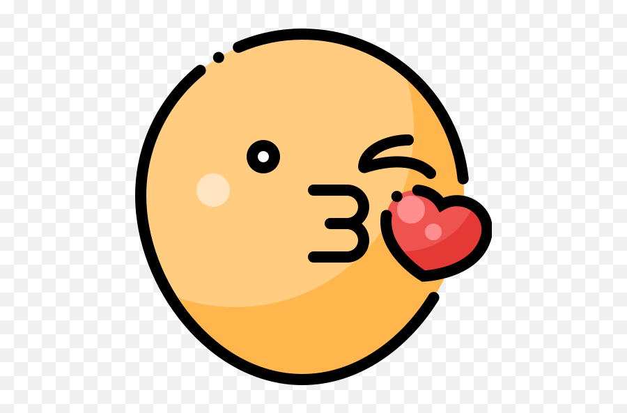 Blow Kiss - Clip Art Emoji,Blowing Kiss Emoticon