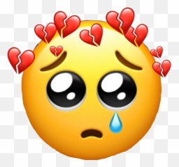 Brokenheart Tear Sad Pain Emoji - Sad Broken Heart Emoji,In Pain Emoji