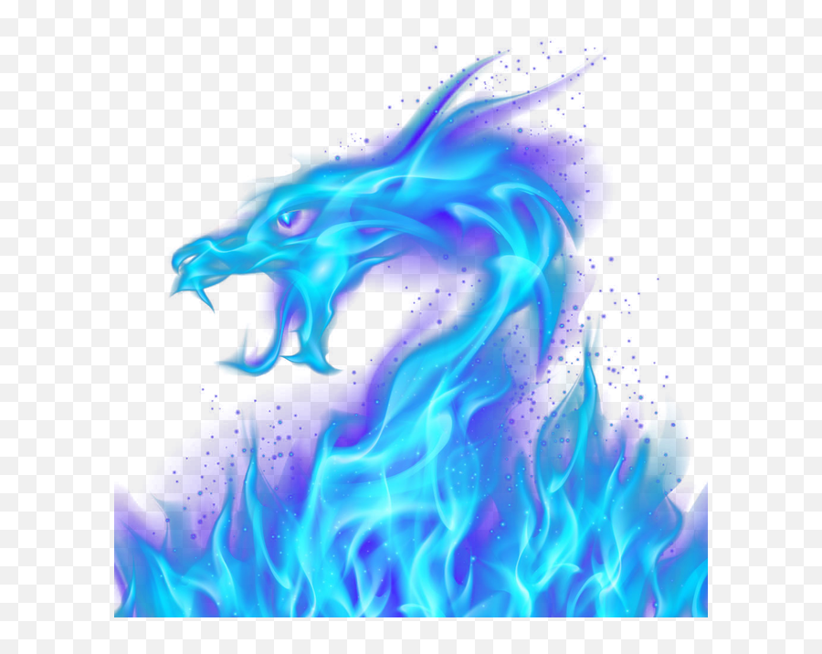 Smokes Dragon Flames Png Gif Smoke - Blue Fire Png Gif Emoji,Blue Fire Emoji