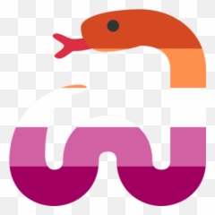 Snake Emoji - Lesbian Flag Emoji Discord,Snake Emoji