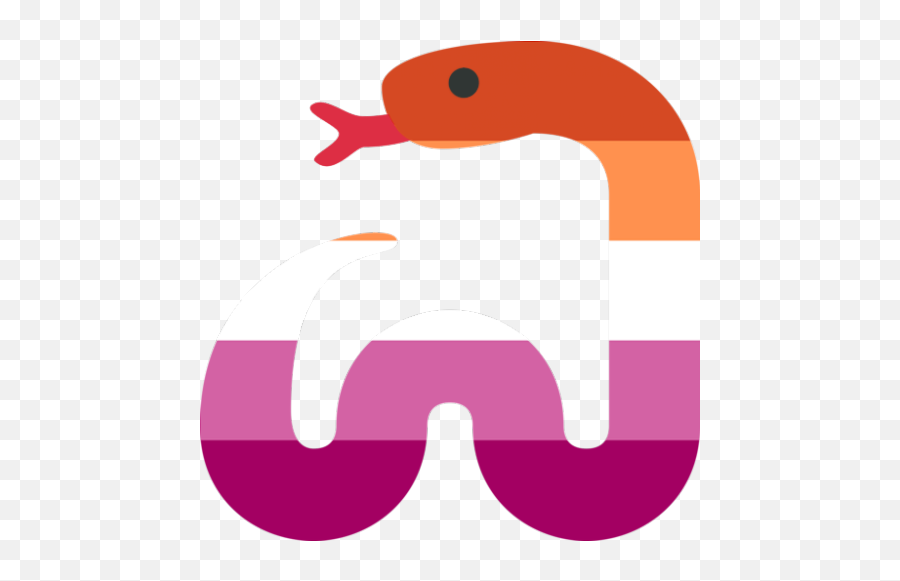 Snake Emoji - Lesbian Flag Emoji Discord,Snake Emoji