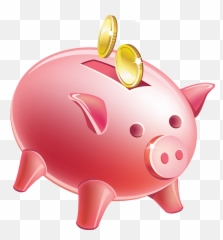 Pigs Piggy Pigbank Bank Coin - Transparent Background Emoji