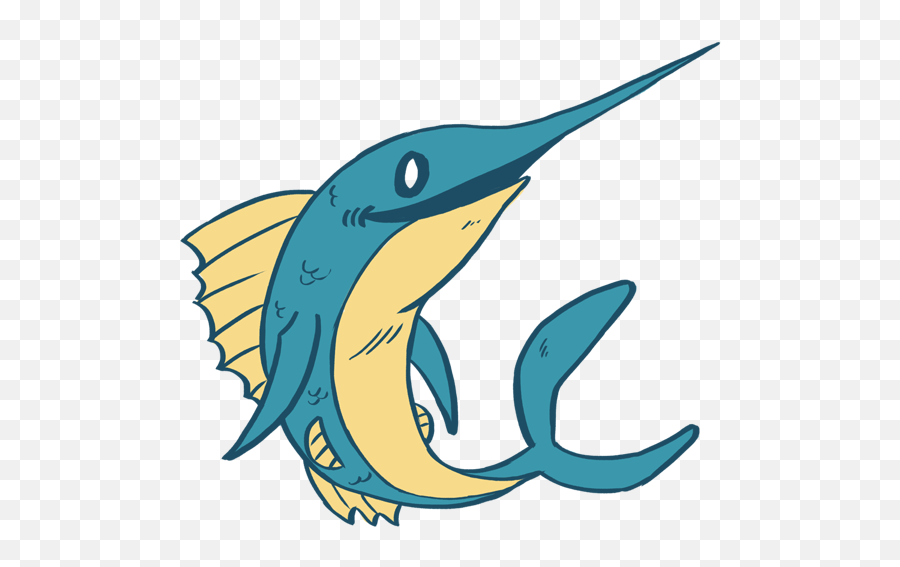 Kids Fish Design - Atlantic Blue Marlin Emoji,Swordfish Emoji