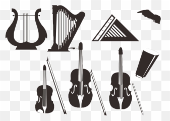 Musical Instrument Silhouette - Musical Instruments Music Instruments Silhouette Png Emoji,Violin Emoji