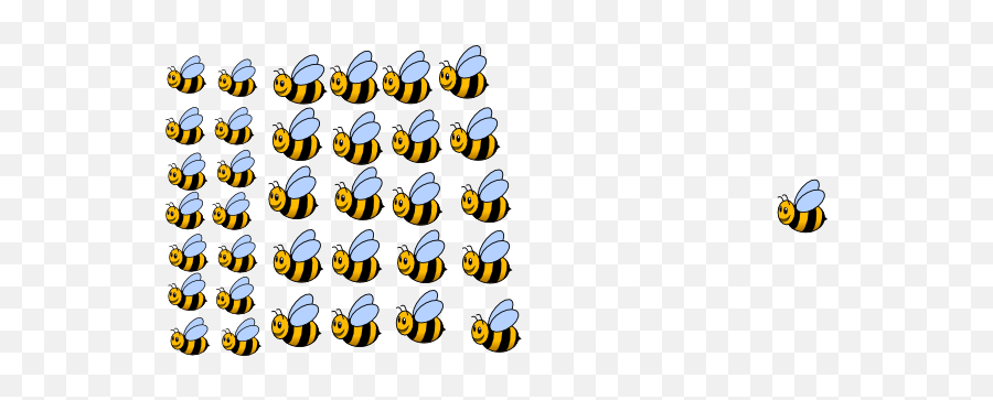 Line Of Honey Bees Clipart - Clip Art Library Group Of Bee Clipart Emoji,Bee 4 Clock Emoji