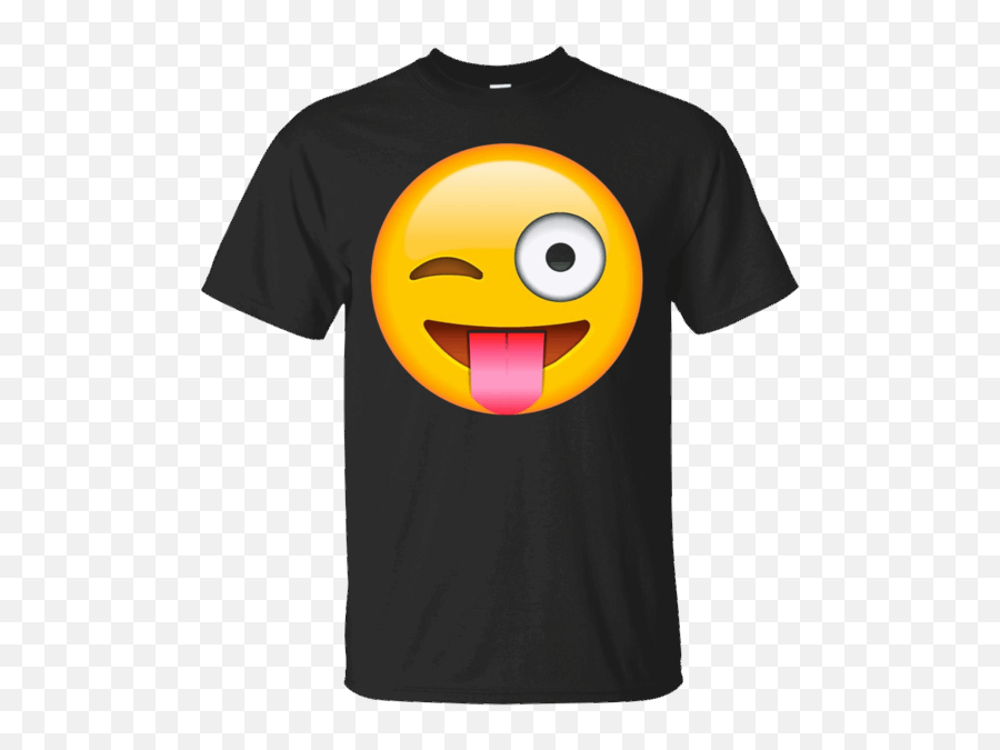Face Emoticon Tongue Out Emoji With Winking Eye T - Deadpool Bob Ross T Shirt,Ketchup Emoji