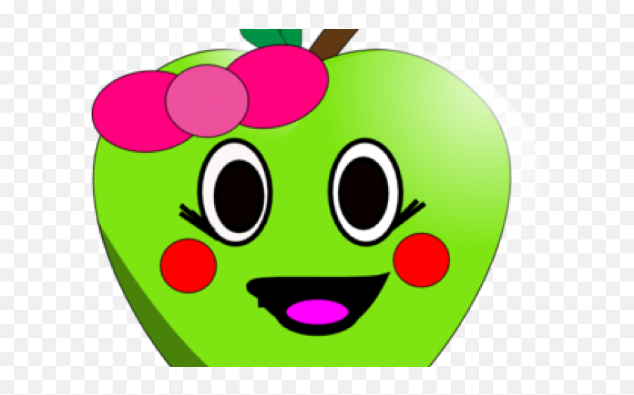 Apple Clipart Smiley Face - Clipart Cute Apple Png Cute Emoji Smiley Face Clipart,Kawaii Emoticon