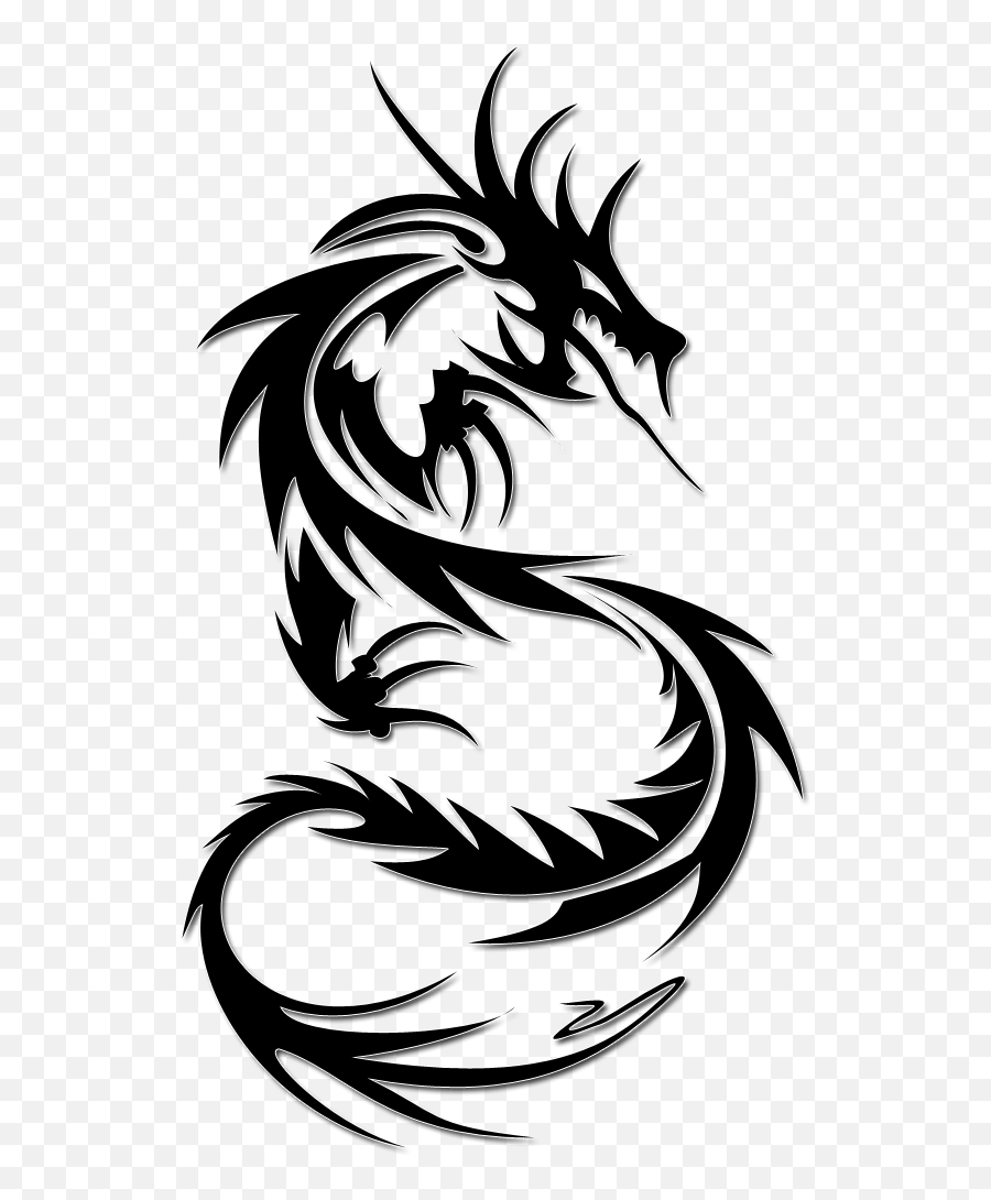 Tattoo Clip Art - Tattoo Dragon Png Image Png Download 604 Simple Dragon Tattoo Drawing Emoji,Tattoo Emoji