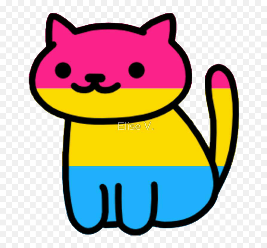 Cat Gato Pan Pansexual Pansexuality Pansexualitydoesexi - Pansexual Stickers Emoji,Pansexual Flag Emoji