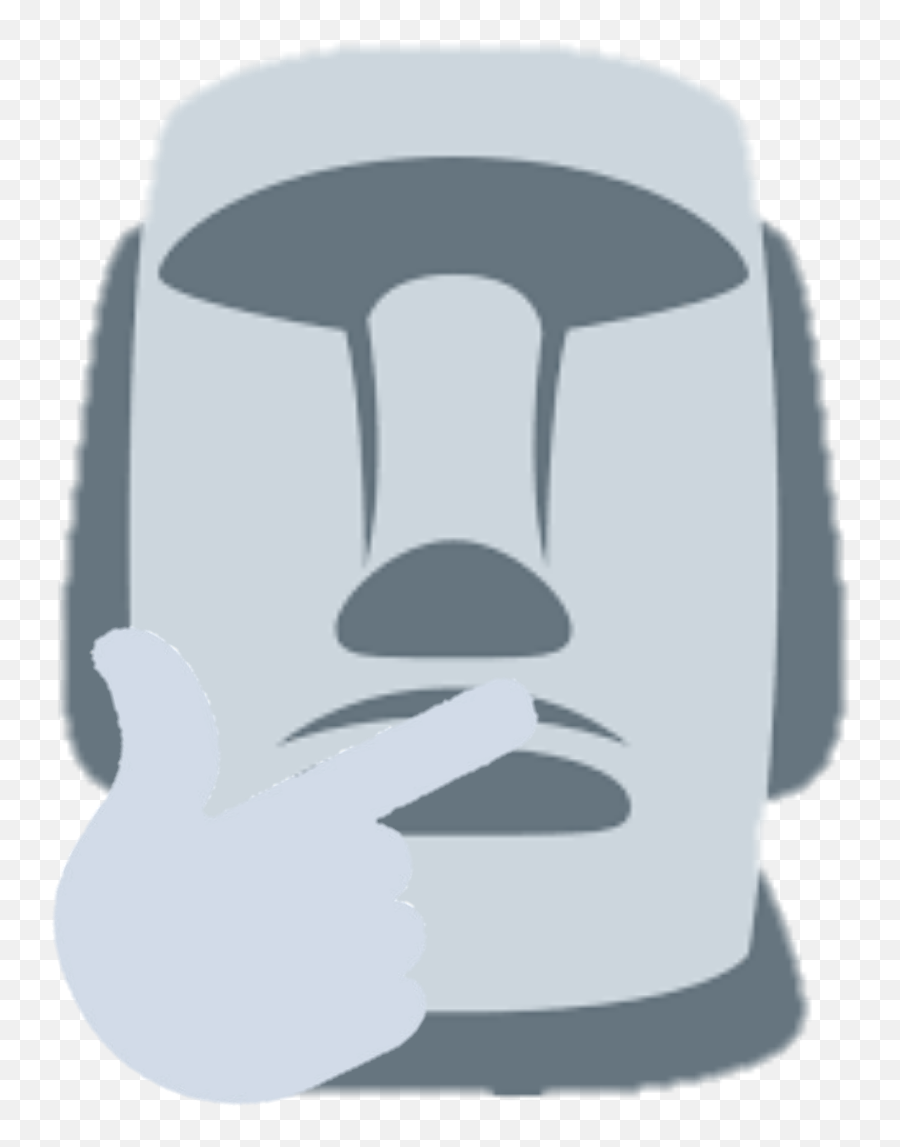 Thinking - Moai Emoji,Moai Head Emoji